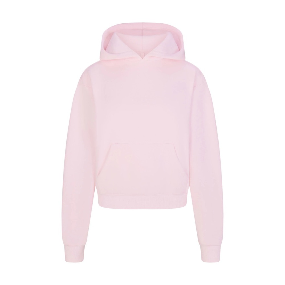 SKIMS COTTON FLEECE OVERSIZED HOODIE MEDIUM CHERRY BLOSSOM